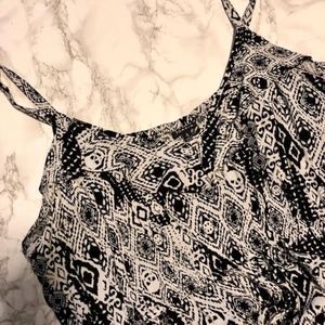 TRIBAL SKULL PRINT CHALLIS TANK DRESS